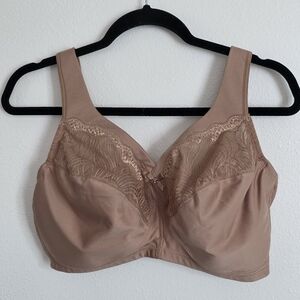 Glamorise Lace Accent Brown Bra- NWOT